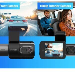 Type S T402 Dual View 4K Dashcam with Enhanced AI Driver Assistance